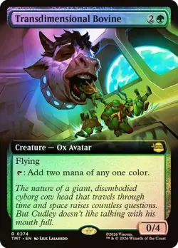 Transdimensional Bovine Foil Extended Art Teenage Mutant Ninja Turtles NM MTG - Image 1