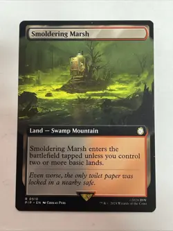 MTG Smoldering Marsh (Extended Art) Universes Beyond: Fallout #510 Rare - Image 1