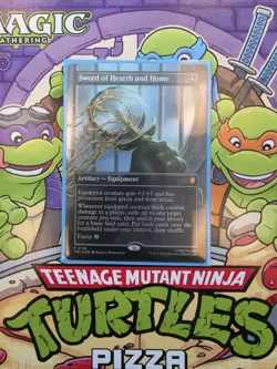 MTG TMNT Pizza Exclusive - Sword of Hearth and Home Borderless Foil - Image 1