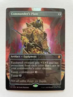 MTG Commander's Plate BORDERLESS FOIL 0135 TMC - Image 1