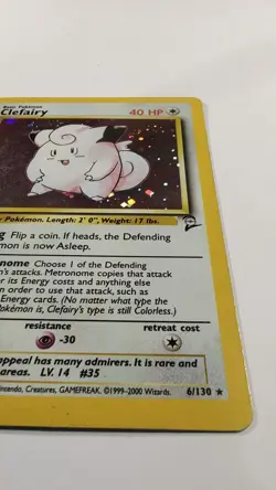 Pokemon TCG Clefairy Base Set 2 6/130 Holo Unlimited Holo Rare - Image 4