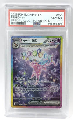 PSA Gem Mint 10 Pokemon Pre En Espeon ex Special Illustration Rare 155/131 Grade - Image 1