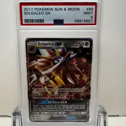 2017 Pokemon Sun & Moon Base - Solgaleo GX #89/149 - PSA 9 MINT - Image 1