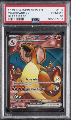 2023 POKEMON MEW EN-151 ULTRA RARE #183 CHARIZARD EX PSA 10 - Image 1