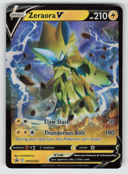 Zeraora V Pokemon SWSH263 Black Star Promo NM - Image 1