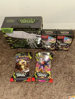 Pokemon Perfect order Sealed Lot, Etb, 2 Booster Bundles & 2 Blister, Ships Tom! - Image 1