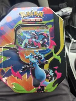 Pokemon Mega Charizard X Tin Box Sealed 2026 Mega Evolution Series Booster Foil - Image 1