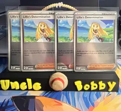 [4x Playset] Lillie's Determination 119/132 ME01: Mega Evolution POKEMON REVERSE - Image 1