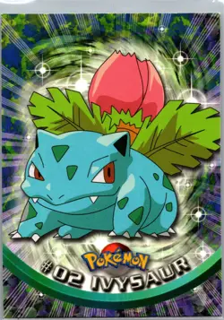 Ivysaur #02 Pokemon Topps TV Animation Edition Blue Logo 1999 NM - Image 1