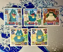 Munchlax & Snorlax Pokemon Amada Seal Sticker Set 2004 - 2009 Nintendo Japanese - Image 1