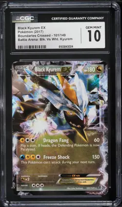 2012 POKEMON BOUNDARIES CROSSED - HOLO #101/149 BLACK KYUREM EX CGC 10 GEM MINT - Image 1