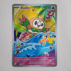 Rowlet 43 First Partner Illustration Rare Pokemon 30th Anniversary MEP 043 NM - Image 1