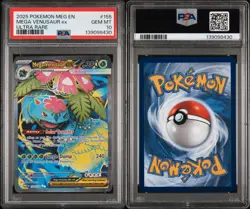 2025 POKEMON MEG EN-MEGA EVOLUTION ULTRA RARE #155 MEGA VENUSAUR EX PSA 10 - Image 3