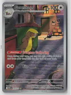 Gumshoos 153/132 Illustration Rare Mega Evolution Holo Near Mint - Image 1