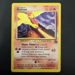 Pokemon Vintage WotC Promo Moltres #21 Black Star - Image 1