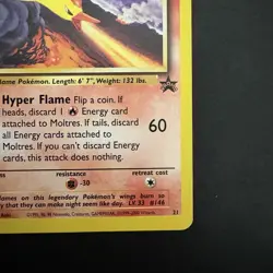 Pokemon Vintage WotC Promo Moltres #21 Black Star - Image 4
