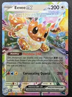 Pokemon TCG Eevee EX 075/131 Prismatic Evolutions Double Rare NM Pack Fresh! - Image 1