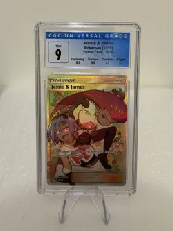2019 Pokemon SM Hidden Fates Jesse and James Full Art 68/68 CGC 9 - Image 1