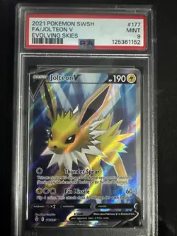 Pokemon TCG Jolteon V - 177/203 Evolving Skies Ultra Rare - PSA 9 - Image 2