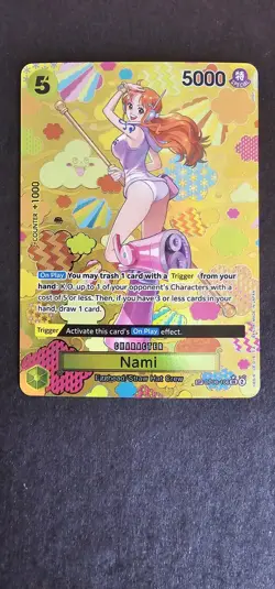 Namco One Piece CCG Nami OP08-106 SP Super Rare Foil Emperors in the New World - Image 1