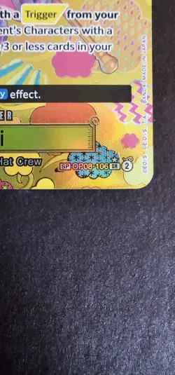 Namco One Piece CCG Nami OP08-106 SP Super Rare Foil Emperors in the New World - Image 3