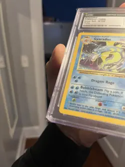 CGC 8.5 Gyarados Base Set Holo Card 6/102 Pokemon TCG *super minor case nick* - Image 3