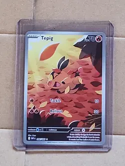 Pokemon TCG Tepig White Flare Illustration Rare Card 096/086 - Image 1
