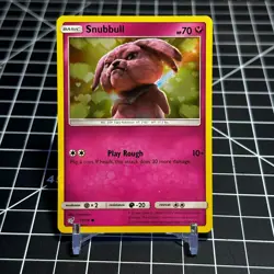 Snubbull Pokemon Dectective Pikachu Card 15/18 Holo TCG NM Raw 2019 English - Image 1