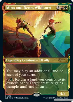 Mina and Denn, Wildborn (Halo Foil) [SLD - 1270] - LP [Foil] TCG MTG - Image 1
