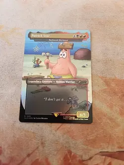 Patrick Star-Barktooth Warbeard Rainbow Foil Secret Lair MTG NM - Image 1