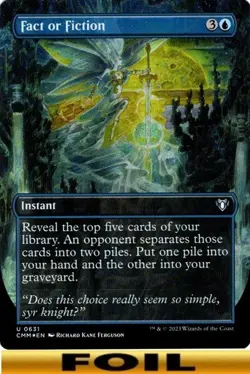 Fact or Fiction - FOIL BORDERLESS #631 - Commander Masters - CUC NM MTG - Image 1