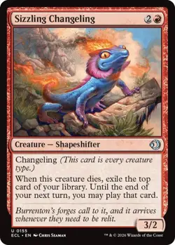 MtG Sizzling Changeling U 0155 Lorwyn Eclipsed Uncommon Foil - Image 1