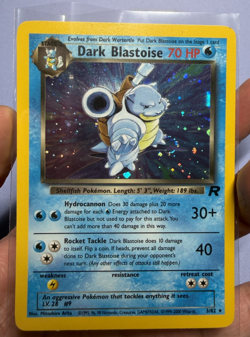Dark Blastoise 3/82 Holo Rare Team Rocket Pokemon Unlimited Holo MP - Image 1