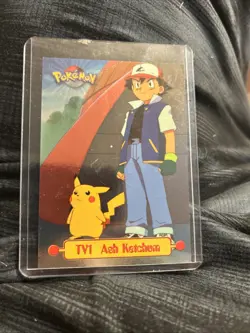 1999 Topps Pokemon TV Animation Edition Series 1 #TV1 Ash Ketchum - Image 1