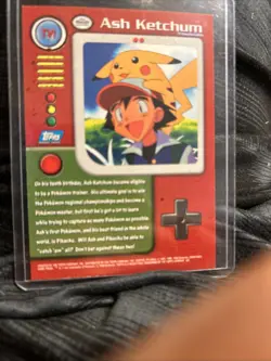 1999 Topps Pokemon TV Animation Edition Series 1 #TV1 Ash Ketchum - Image 2
