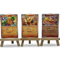 Pokemon Destined Rivals Torchic Combusken Blaziken Reverse Holo Set - Image 1