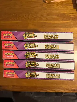 Pokemon TCG Ascended Heroes First Partners Deluxe Pin Collection X5 - SEALED - Image 1