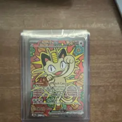 Pokemon Meowth GX Full Art Holo Rare Cat 173/064 Basic 170HP - Image 1