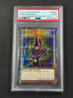 Yugioh PSA 9 Dark Magician RA03-EN080 Quarter Century Secret Rare 1st Edition - Image 1