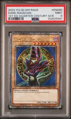 Yugioh PSA 9 Dark Magician RA03-EN080 Quarter Century Secret Rare 1st Edition - Image 2