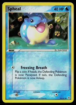 Pokemon Card - Spheal Hidden Legends 74/101 Common Reverse Holo - Image 1
