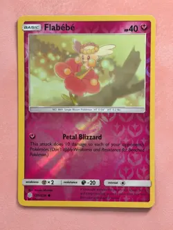 Flabebe (Fairy)~Reverse Holo~Cute Pokemon Cards~ Pretty in Pink & Pastel Gallery - Image 1