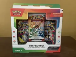 Pokemon First Partner Illustration Collection Series 1 SEALED Box Promo Cards - Image 1