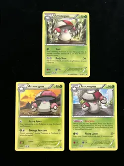 AMOONGUSS Collection Pokemon Card Lot Set Rare 13/114, 9/99, 10/101 Steam Siege - Image 1