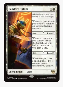 Leader's Talent | MTG TMT TMNT | White Enchantment Class Commander | Rare| NM - Image 1