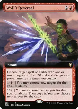 Wyll's Reversal ** Extended Art ** Commander Legends: Baldur's Gate MTG - Image 1
