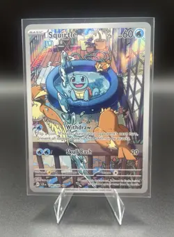 Pokemon Squirtle 148/142 Sv07: Stellar Crown Illustration Rare Holo 60 HP - Image 1