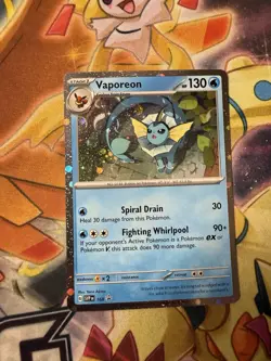 🌀 SWIRL 🌀 Vaporeon 168 Promo - Pokemon TCG Card - Scarlet & Violet NM - Image 1