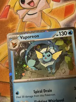 🌀 SWIRL 🌀 Vaporeon 168 Promo - Pokemon TCG Card - Scarlet & Violet NM - Image 2