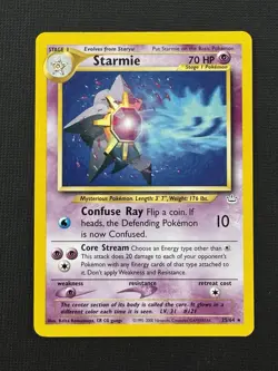 Pokemon Starmie 25/64 Base Set 2 Stage 1 Regular Rare 70HP 10 20 Attack - Image 1
